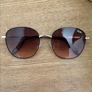 Quay Australia Gold and Brown Sunglasses